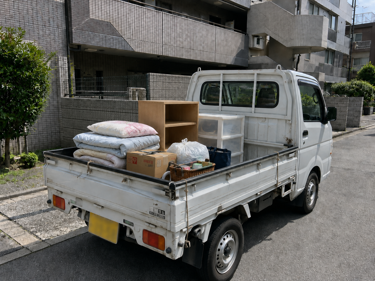 不用品積み込み完了
